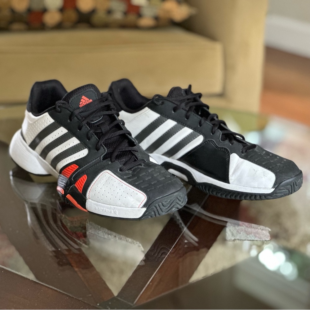 Tennis Adidas adiWEAR adiPRENE G45566 White Black Orange - MEN’S 10